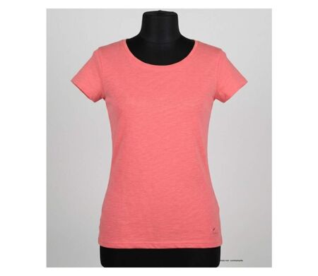 Tee-shirt MAYFLOWER DERICK2 col bateau : l'élégance du coton flammé corail