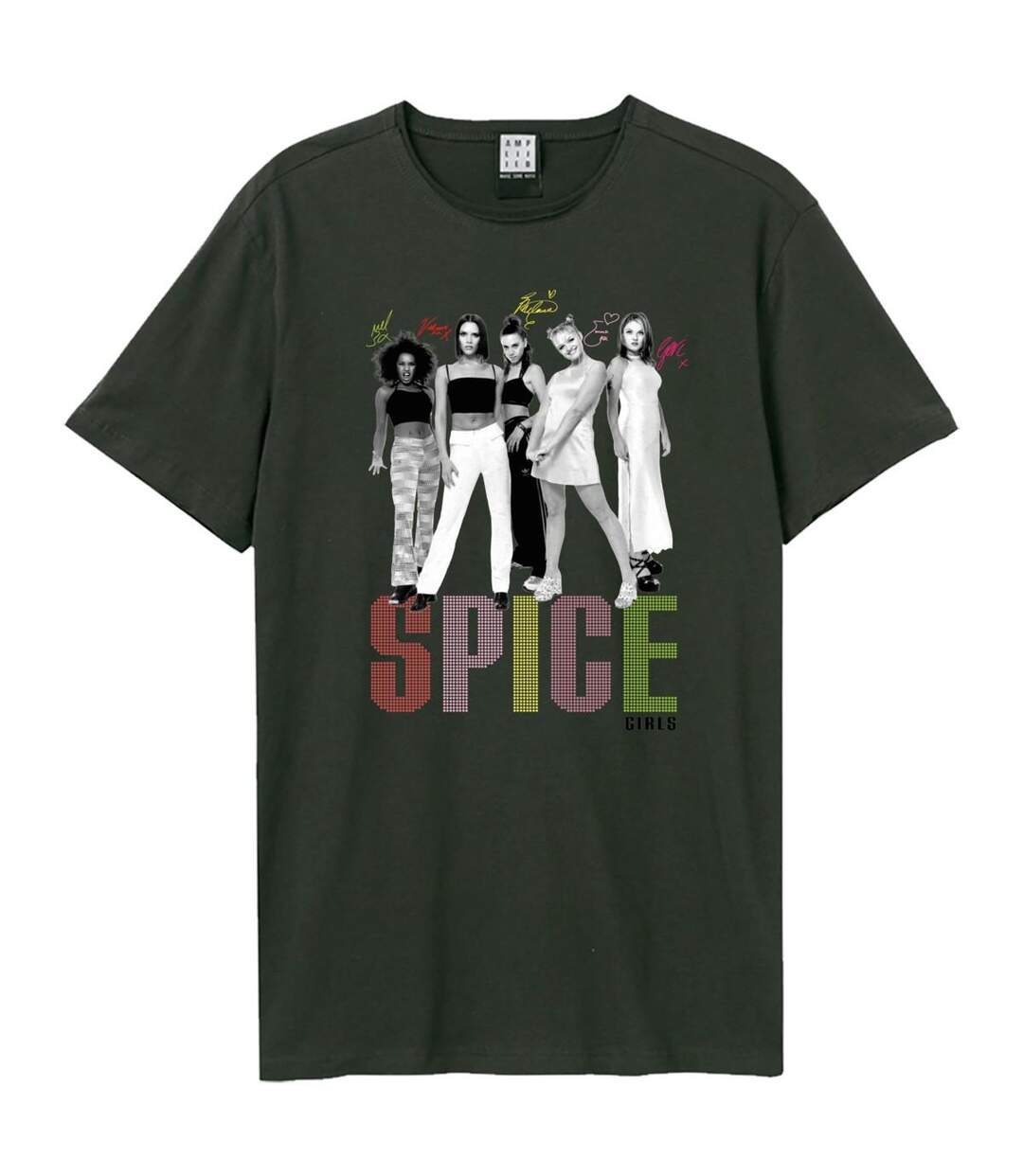 T-shirt Group Shot And Logo Adulte Charbon Amplified-1