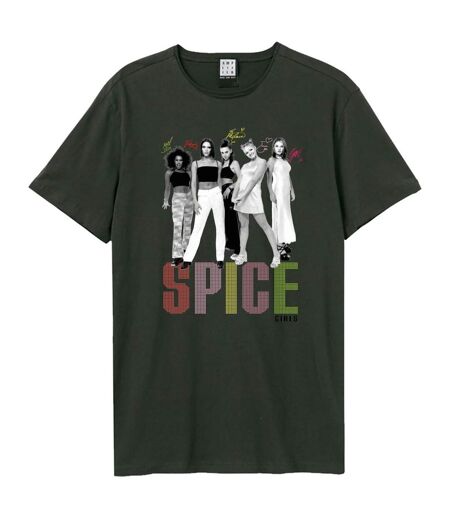 T-shirt Group Shot And Logo Adulte Charbon Amplified