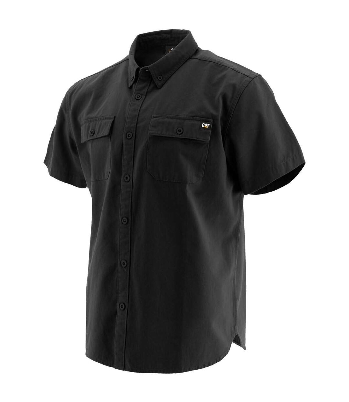 Caterpillar Mens Button Up Short Sleeve Work Shirt (Black) - UTFS6669