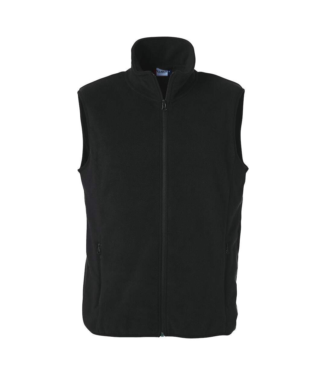 Unisex adult basic polar fleece vest top black Clique-1