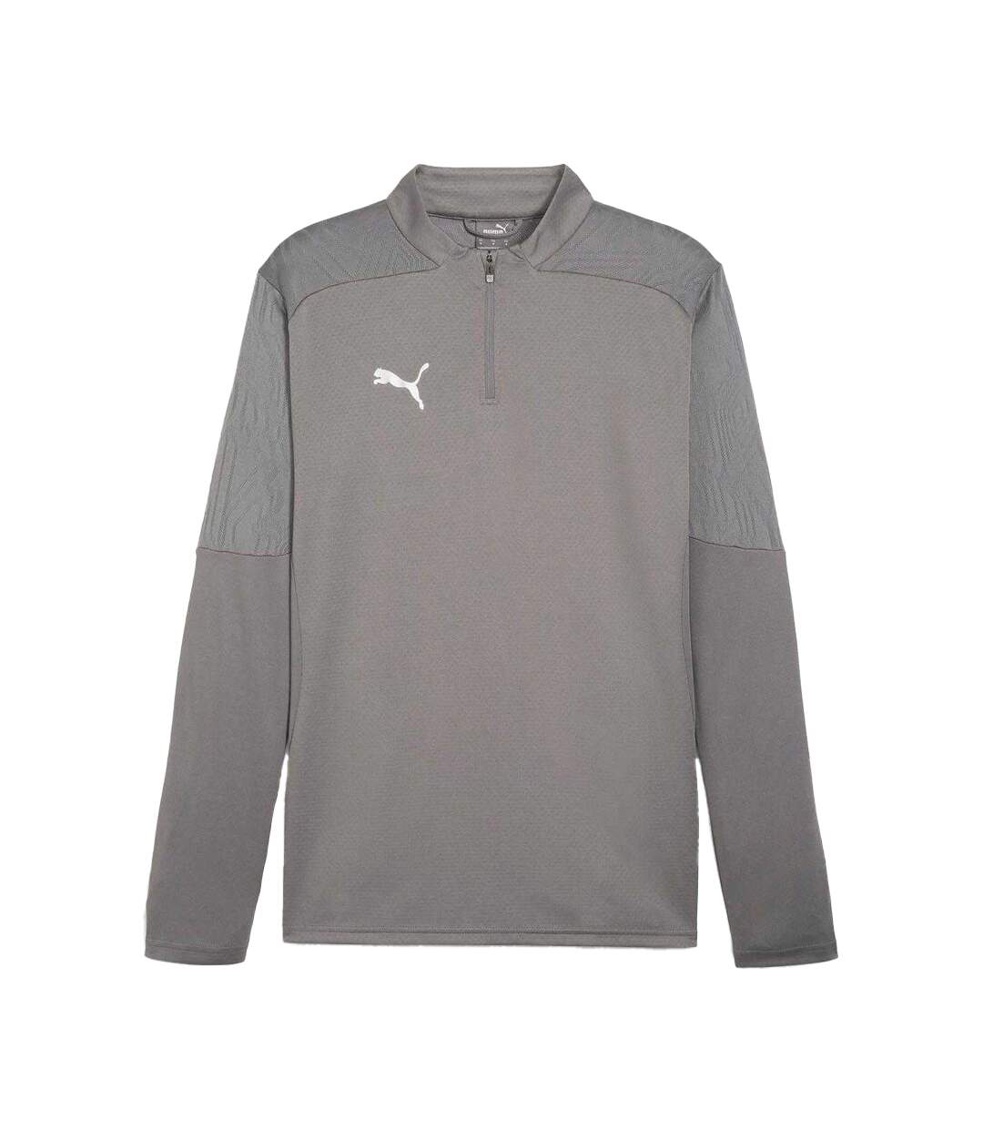 Mens Teamfinal Quarter Zip Training Top Grey Puma-1