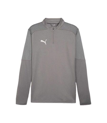 Mens Teamfinal Quarter Zip Training Top Grey Puma