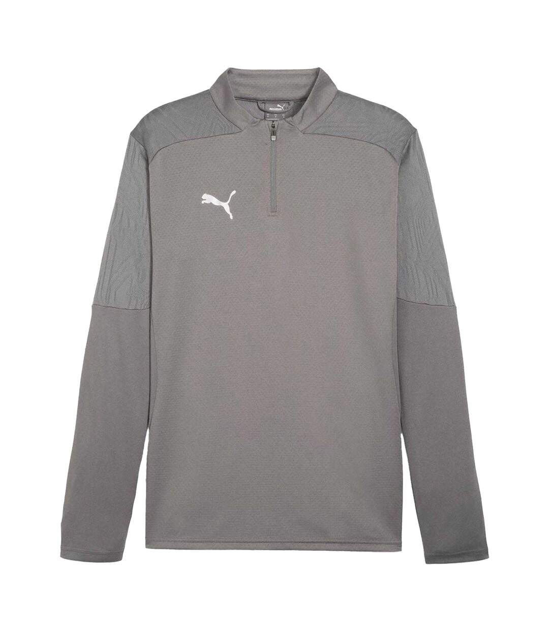Mens Teamfinal Quarter Zip Training Track Top Grey Puma-2