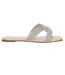 Womens/ladies Lo Lavenham Flat Slide Silver Dune London-1