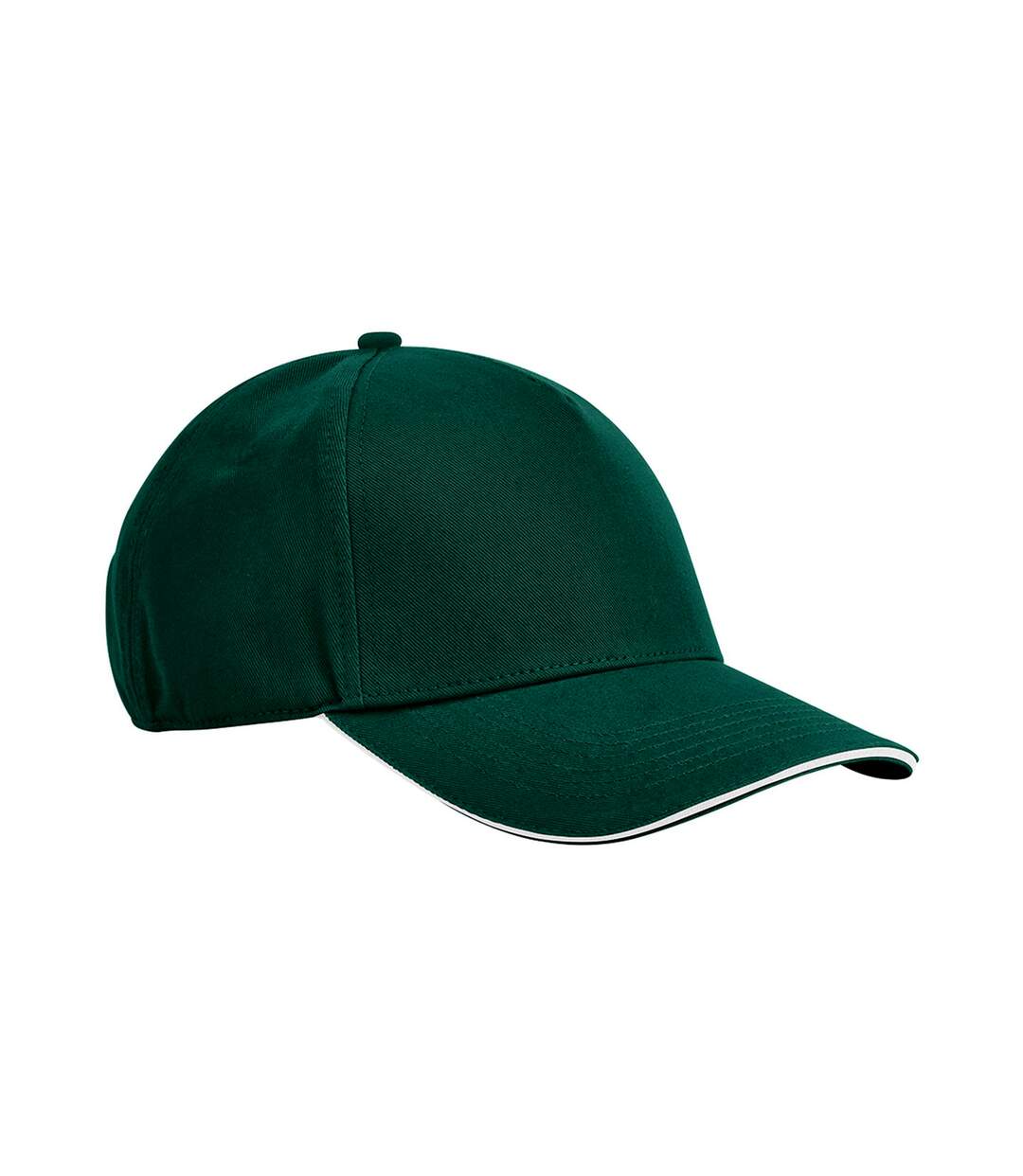 Casquette classic vert bouteille / blanc Beechfield-1