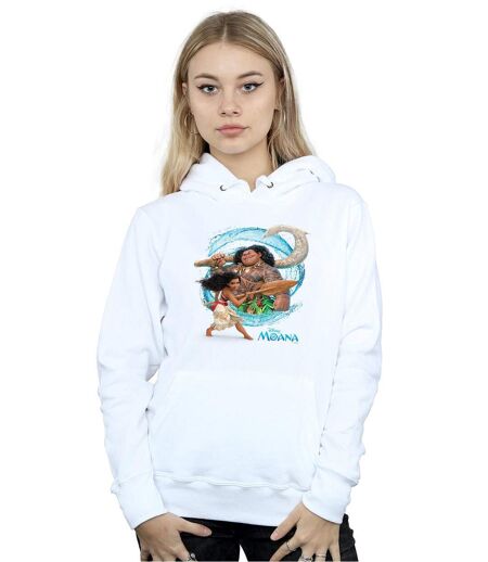 Disney - Sweat à capuche MOANA AND MAUI WAVE - Femme (Blanc) - UTBI11568