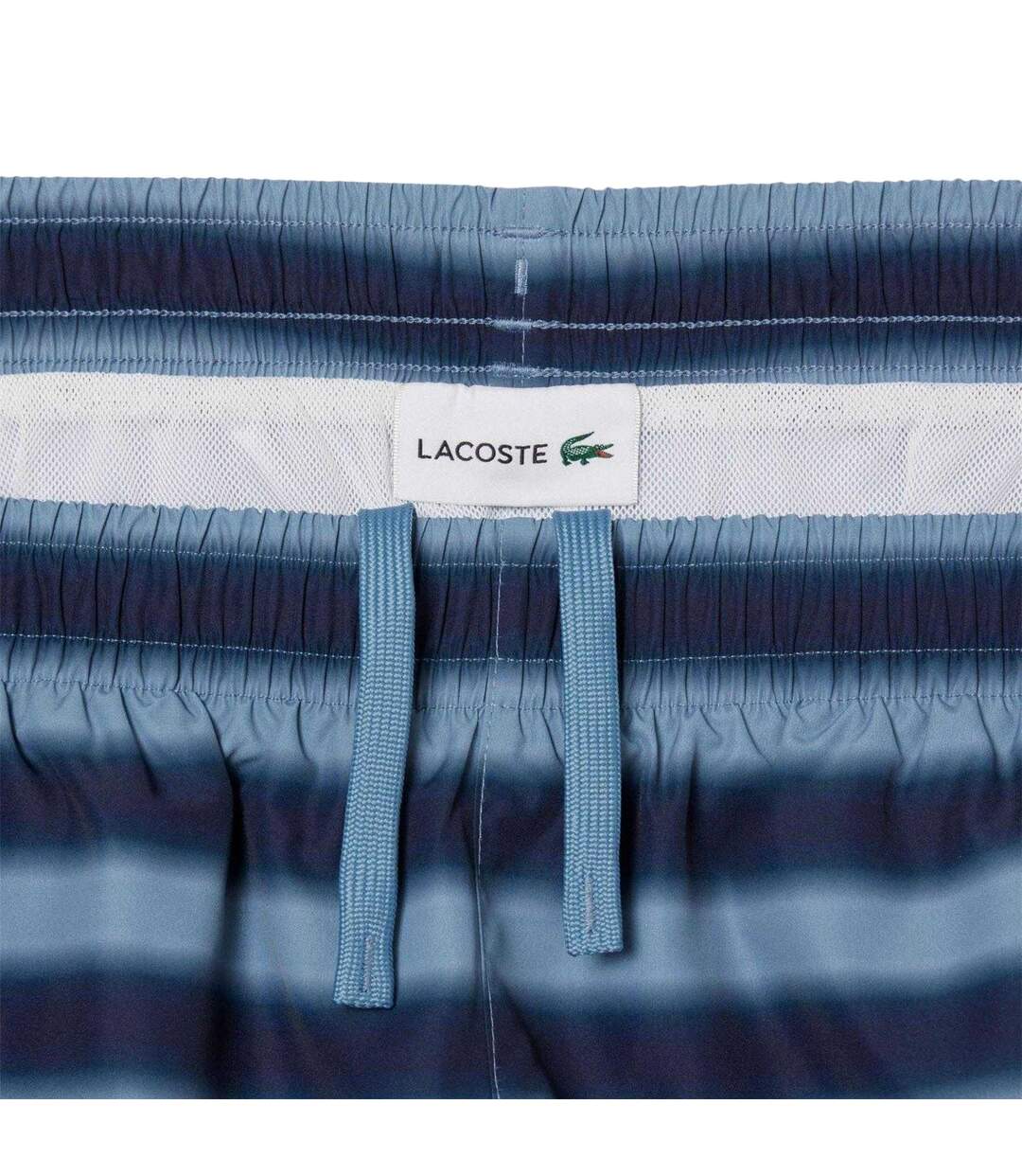 Short De Bain Motif/style À Rayures Homme Bleu Lacoste-4