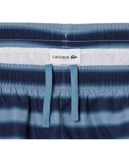 Short De Bain Motif/style À Rayures Homme Bleu Lacoste