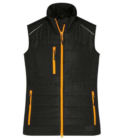 Bodywarmer technique - Femme - JN1821 - noir et orange néon