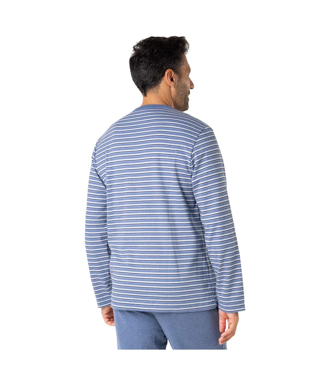 Pyjama long col T homme Interlock Eminence-3