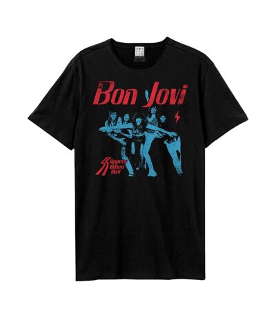 T-shirt slippery when wet adulte noir Amplified