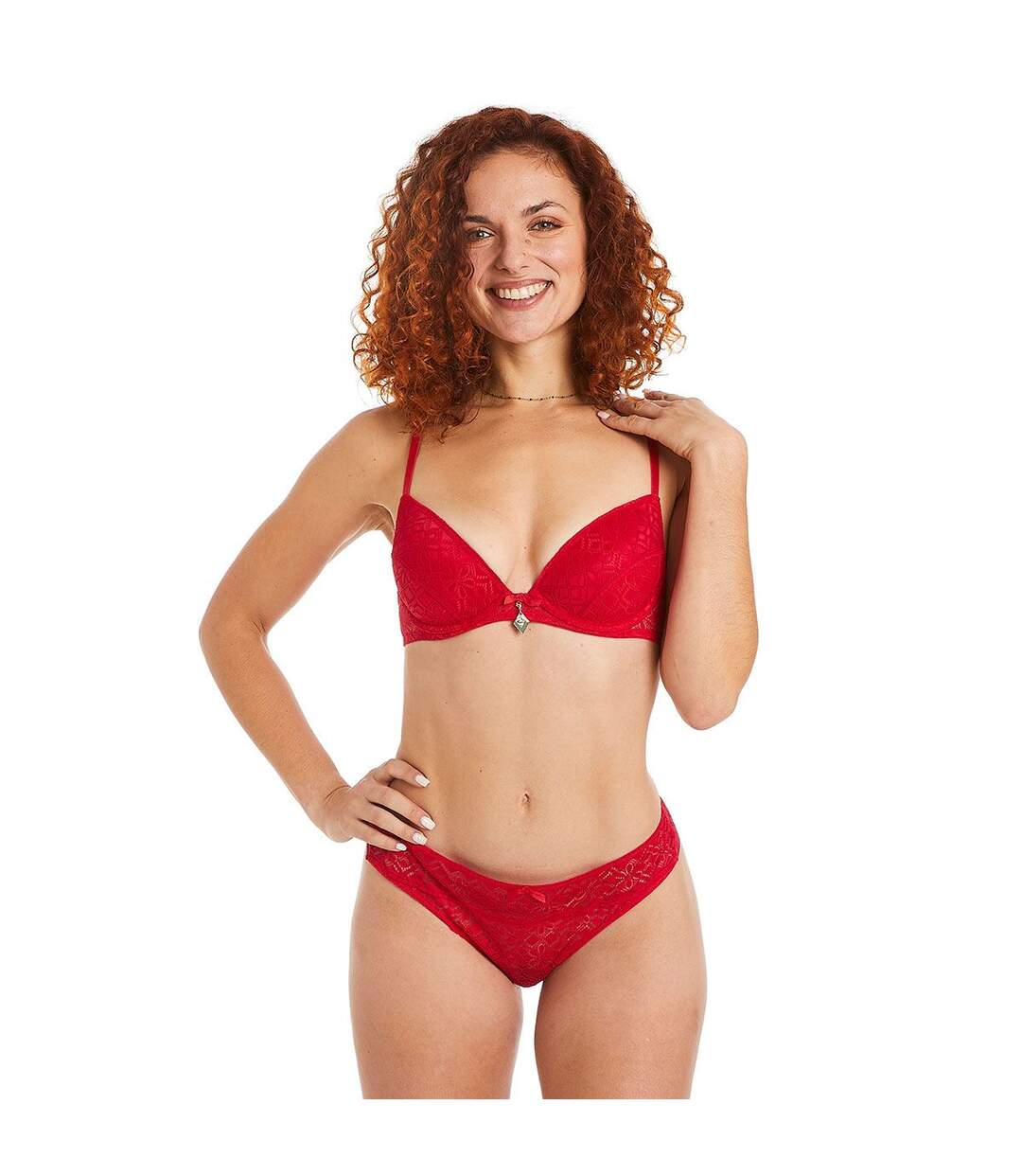 Soutien-gorge ampliforme coque moulée rouge Absinthe