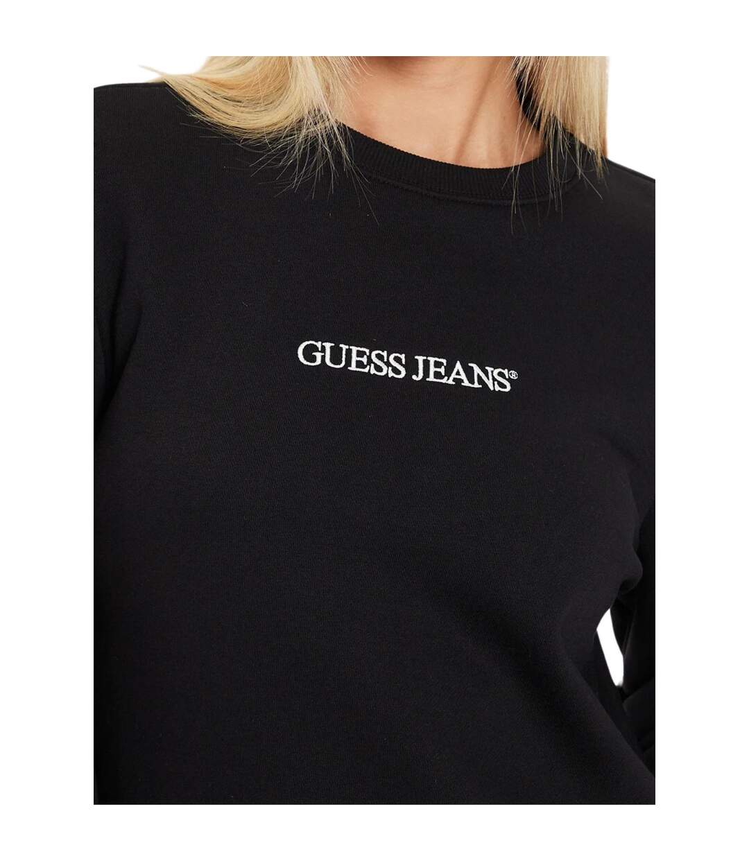Sweat Motif/style Logo Brodé Femme Noir Guess-3