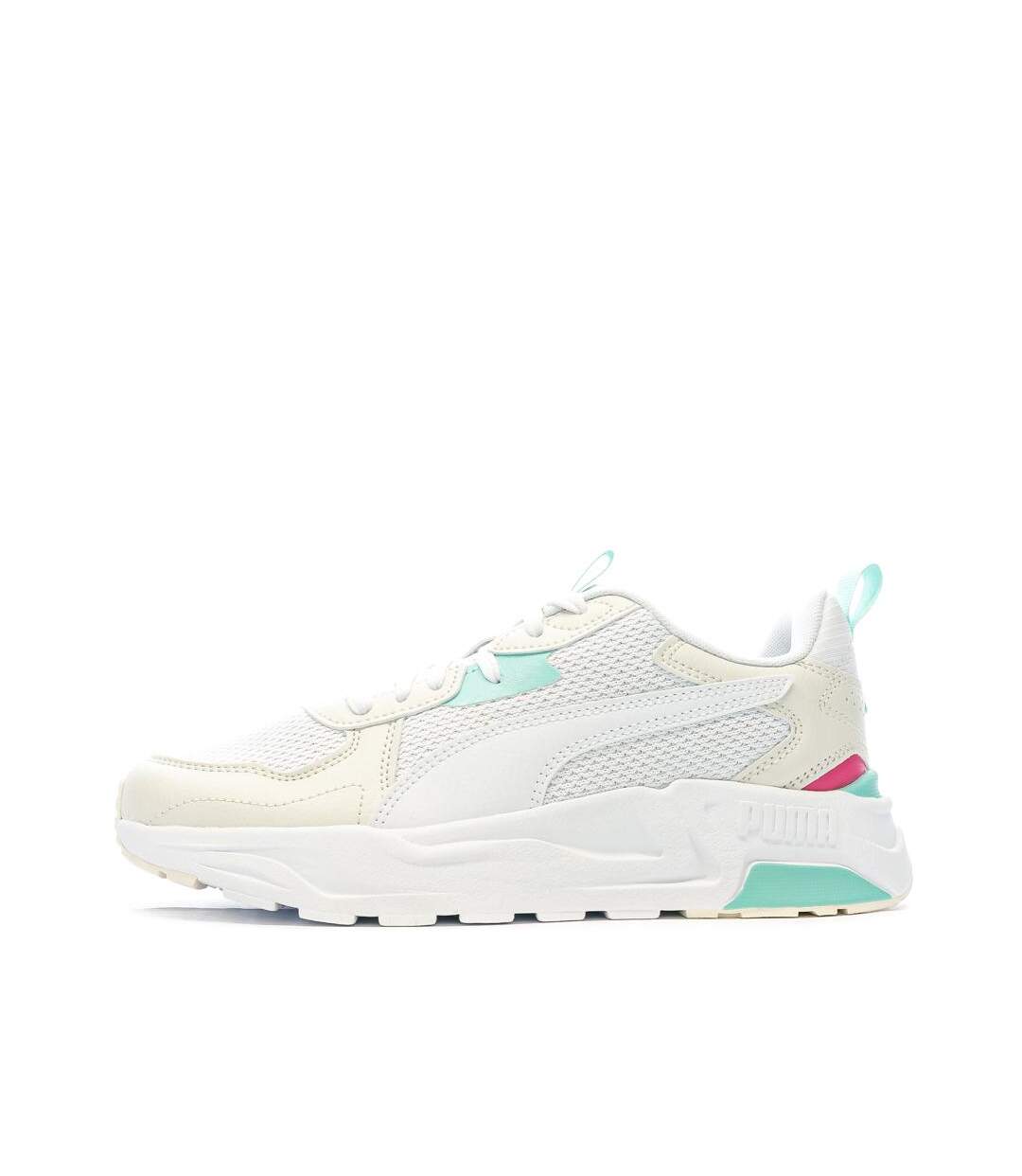 Baskets blanches/bleu/rose homme puma trinity lite-1
