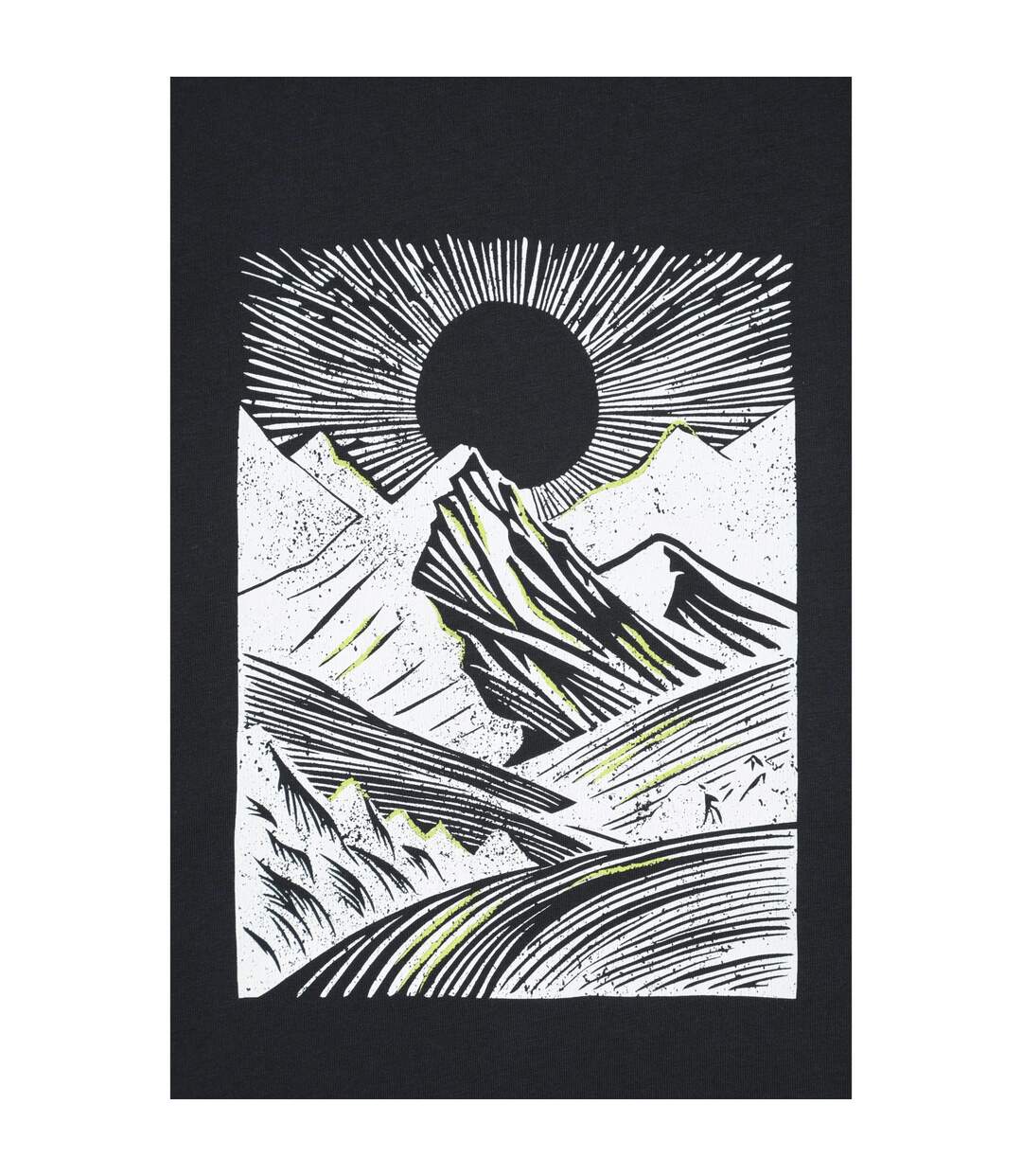 T-shirt Homme Sunrise En Coton Bio Anti-uv À Manches Courtes Noir Mountain Warehouse-4