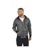 Mens Grindle Long-sleeved Full Zip Hoodie Grey Jet Black Brave Soul-1