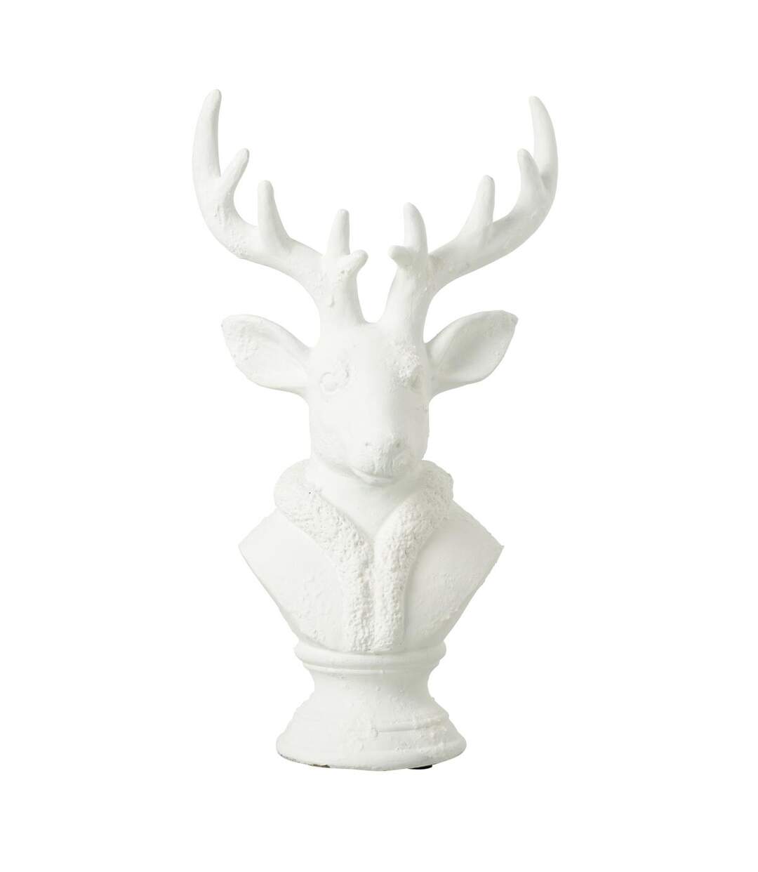 Tête de Cerf en Résine Courchevel 49cm Blanc-1