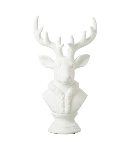 Tête de Cerf en Résine Courchevel 49cm Blanc