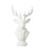Tête de Cerf en Résine Courchevel 49cm Blanc-1