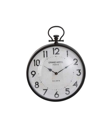 Paris Prix - Horloge Murale Design En Métal kimp 49cm Noir