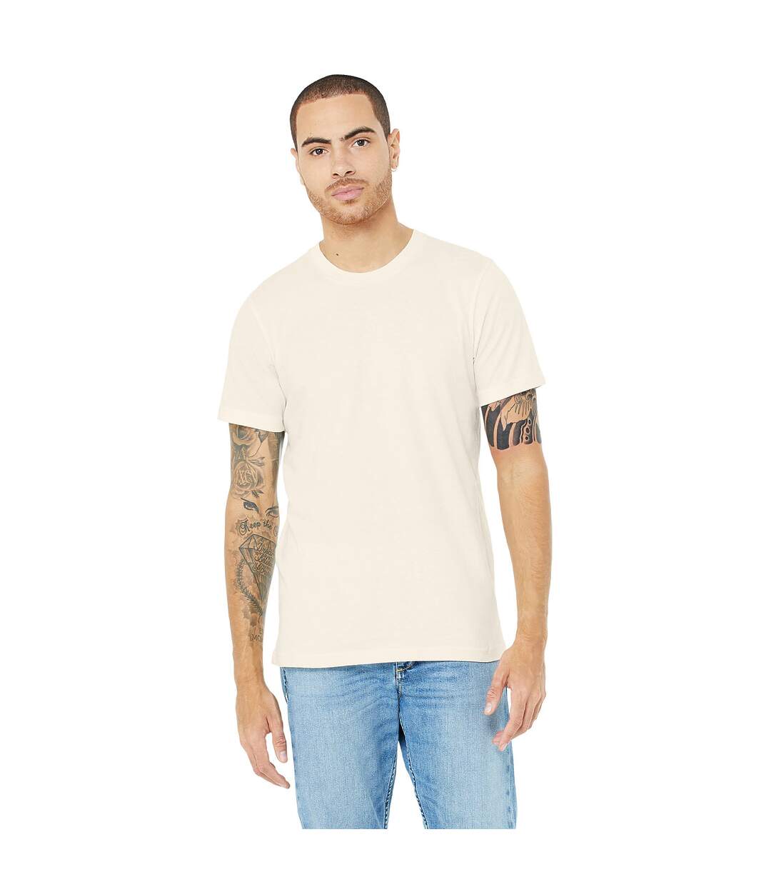 T-shirt Adulte Jaune Pâle Chiné Bella + Canvas-1