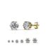 Boucles d'oreilles Solitaire L, Cristal d'Autriche