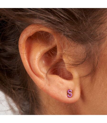 Boucle d'oreille dorée S Lilas SUPERBE femme