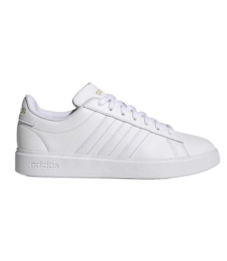 Baskets Grand Court Femme Blanc Jaune Or Adidas