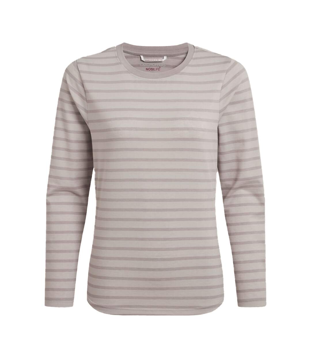 T-shirt Manches Longues Motif/style Rayé Akona Femme Blanc Cassé Craghoppers-2