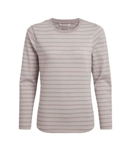 T-shirt Manches Longues Motif/style Rayé Akona Femme Blanc Cassé Craghoppers
