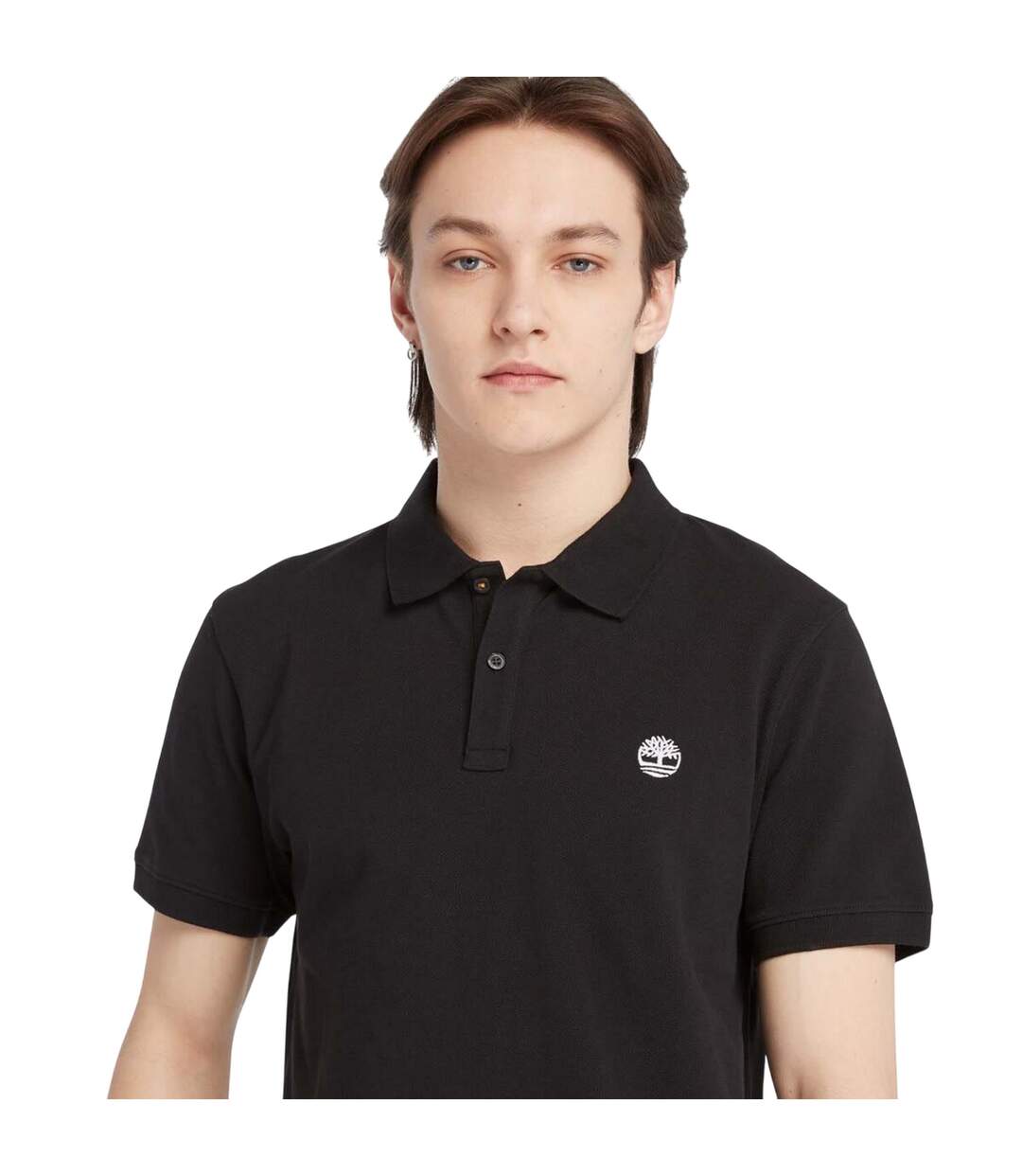 Polo Manches Courtes Style Logo Oyster River Homme Noir Timberland-4
