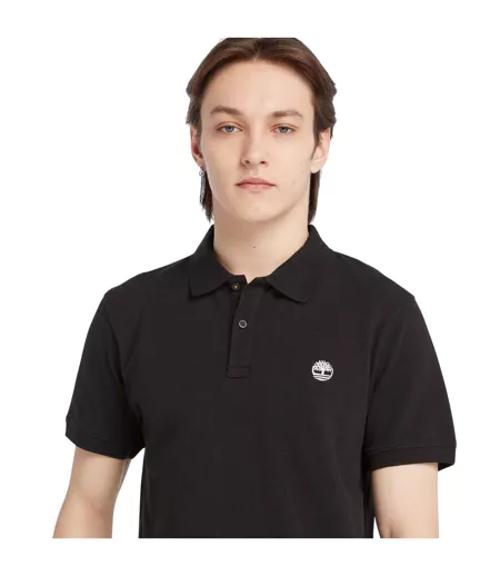 Polo Manches Courtes Style Logo Oyster River Homme Noir Timberland