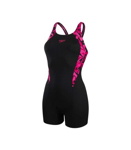 Speedo Womens/Ladies Hyperboom Splice Legsuit (Black/Pink) - UTRD2527