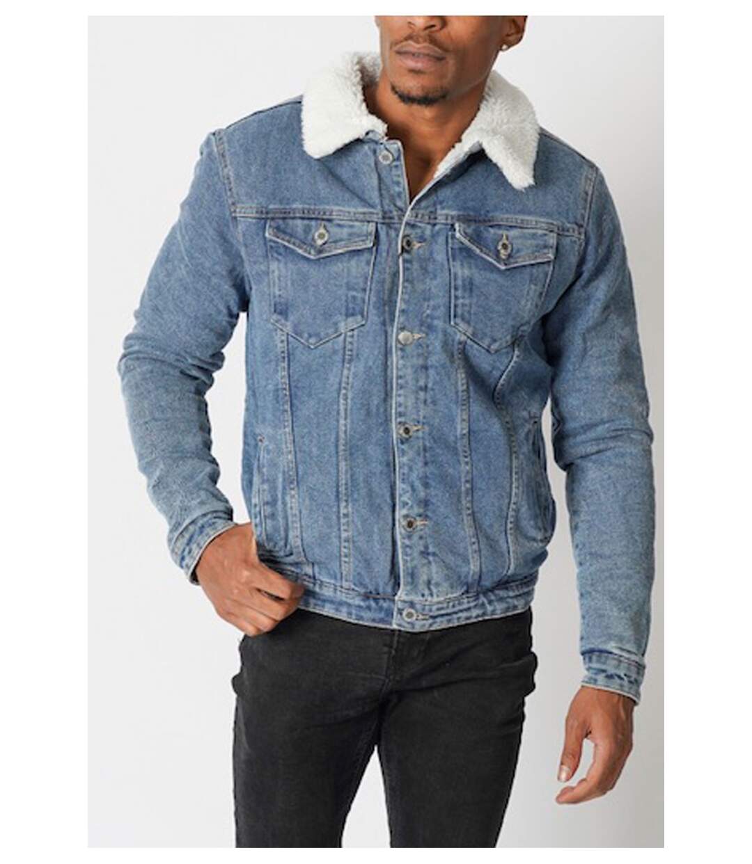 Veste jean sherpa-2