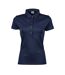 Tee Jays Womens/Ladies Pima Short Sleeve Cotton Polo Shirt (Navy Blue)
