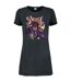 Womens/ladies alter egos ghost t-shirt dress charcoal Amplified-1