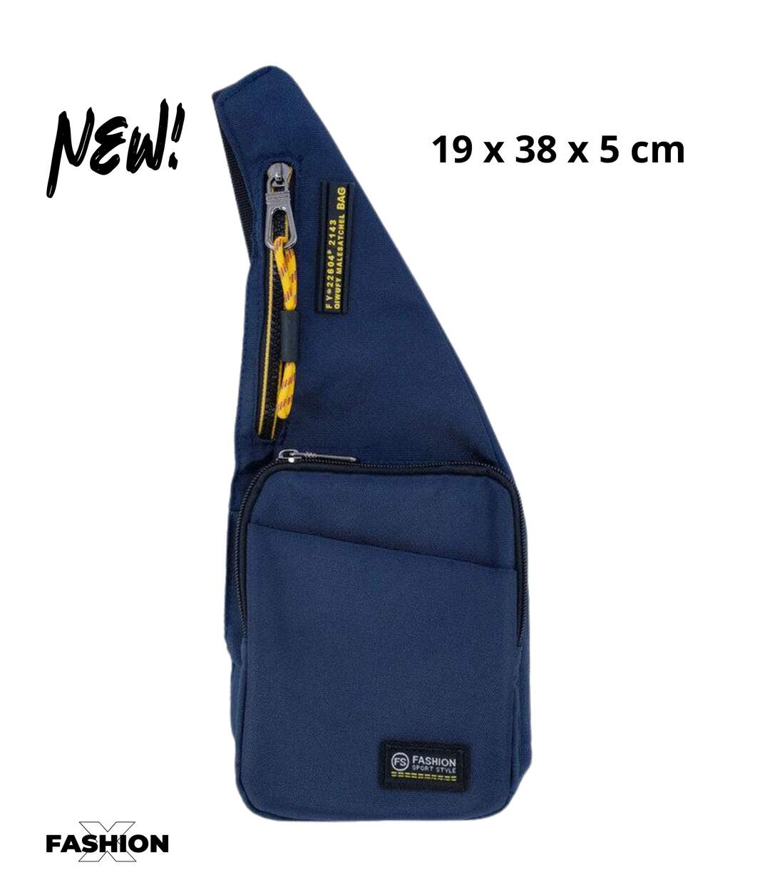 Sacoche pour homme - Multi-poches - Sac body-bag à  bandouilère - Bleu