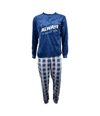 Pyjama Homme Long SWEET SECRET Q2733 POLAIRE MARINE