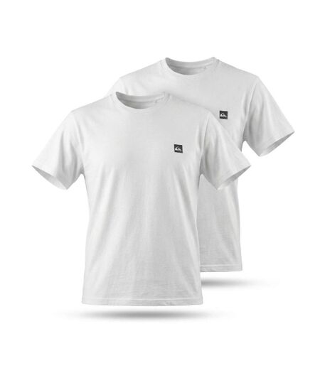 Quiksilver Pack de 2 T Shirts Homme 100% Coton Col Rond ou Col V