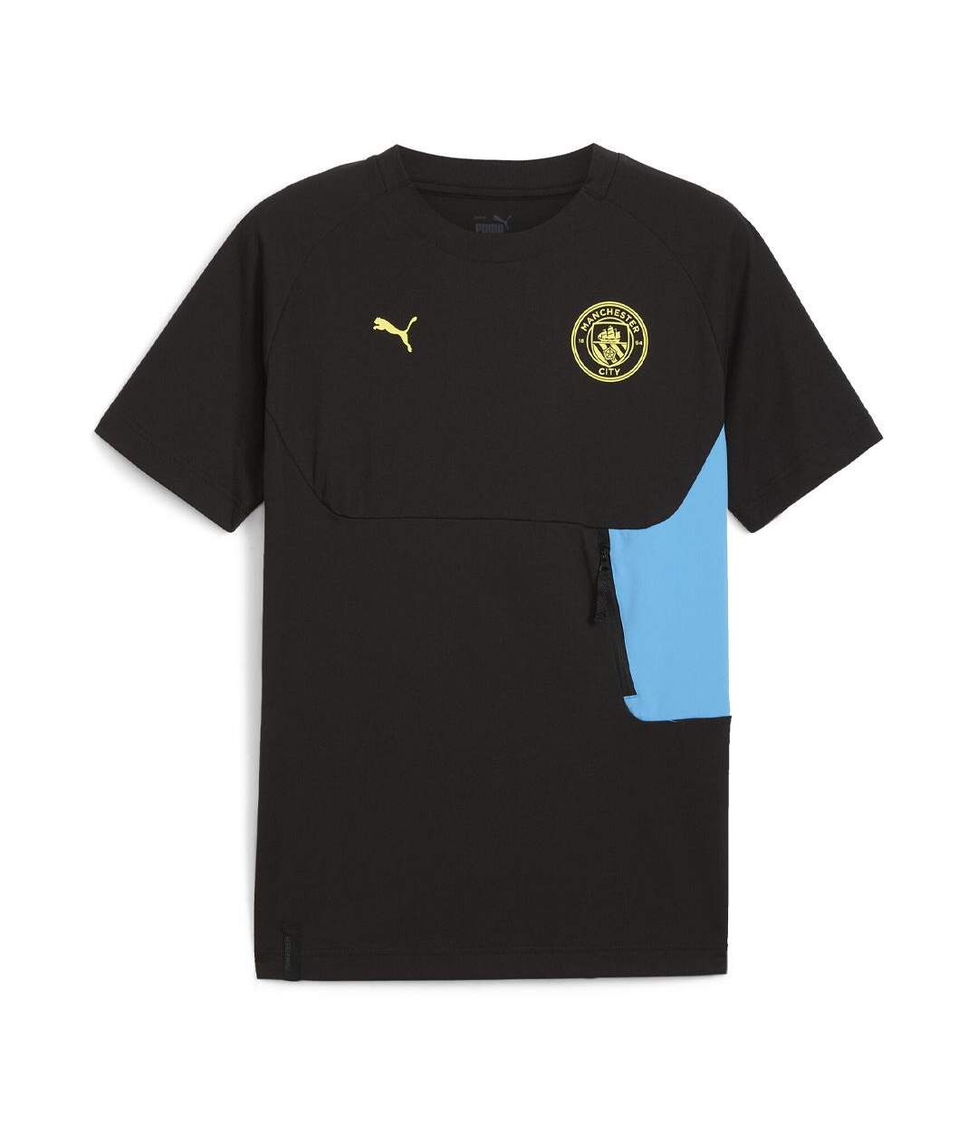 Manchester city t-shirt noir homme puma pocket - l-1