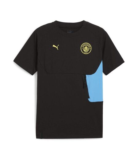 Manchester city t-shirt noir homme puma pocket - l