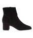 Womens/ladies suede block heel ankle boots black Dune London-3