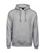 Mens hooded sweatshirt heather grey Tee Jays