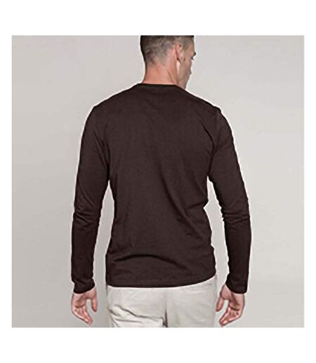 T-shirt à manches longues coupe cintrée Kariban pour homme (Noir) - UTRW709