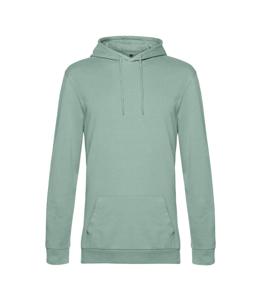 Sweat À Capuche Motif/style Uni Homme Vert De Gris B&C-1
