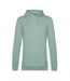 Sweat À Capuche Motif/style Uni Homme Vert De Gris B&C-1