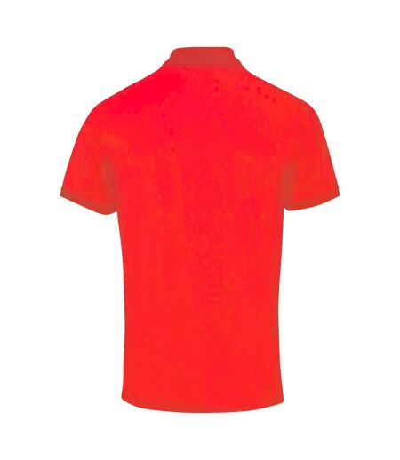 Premier Mens Coolchecker Pique Short Sleeve Polo T-Shirt (Strawberry Red)
