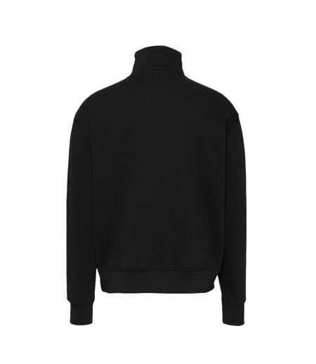 Sweat 1/4 zip noir homme tommy hilfiger linear - l