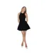 Womens/ladies Fitted And Flared Mini Dress Black Muse-3